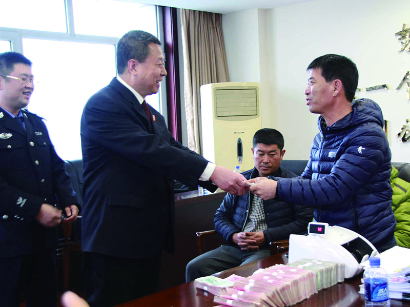 2019年2月 某劳务合同案件执行款发放现场