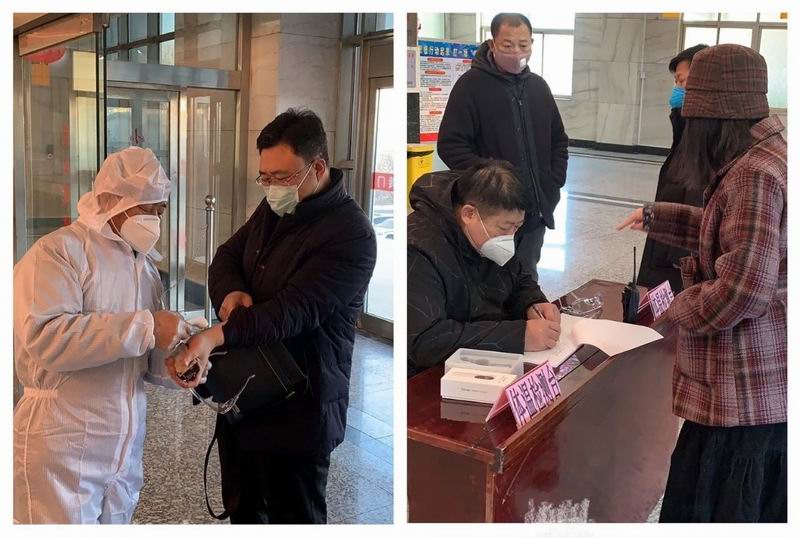 为法院干警、群众测温消毒