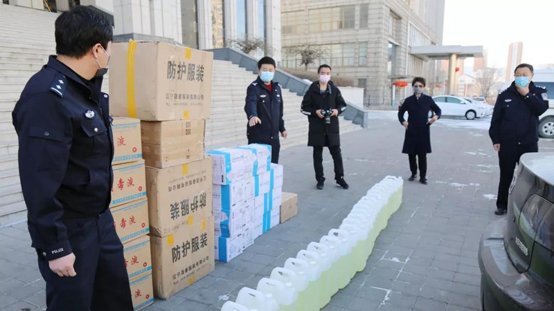 捐赠物资现场