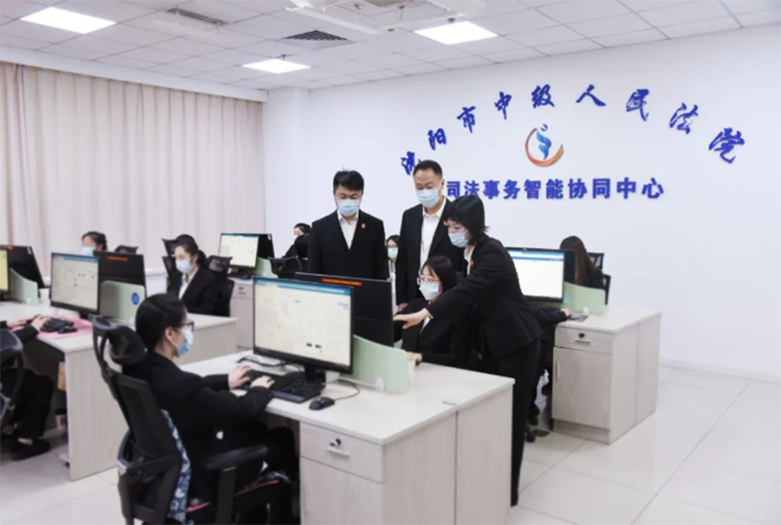 配文1：沈阳中院信息化处在研究全流程无纸化办案系统。