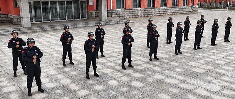 三题图，实战大练兵警务技能考核现场